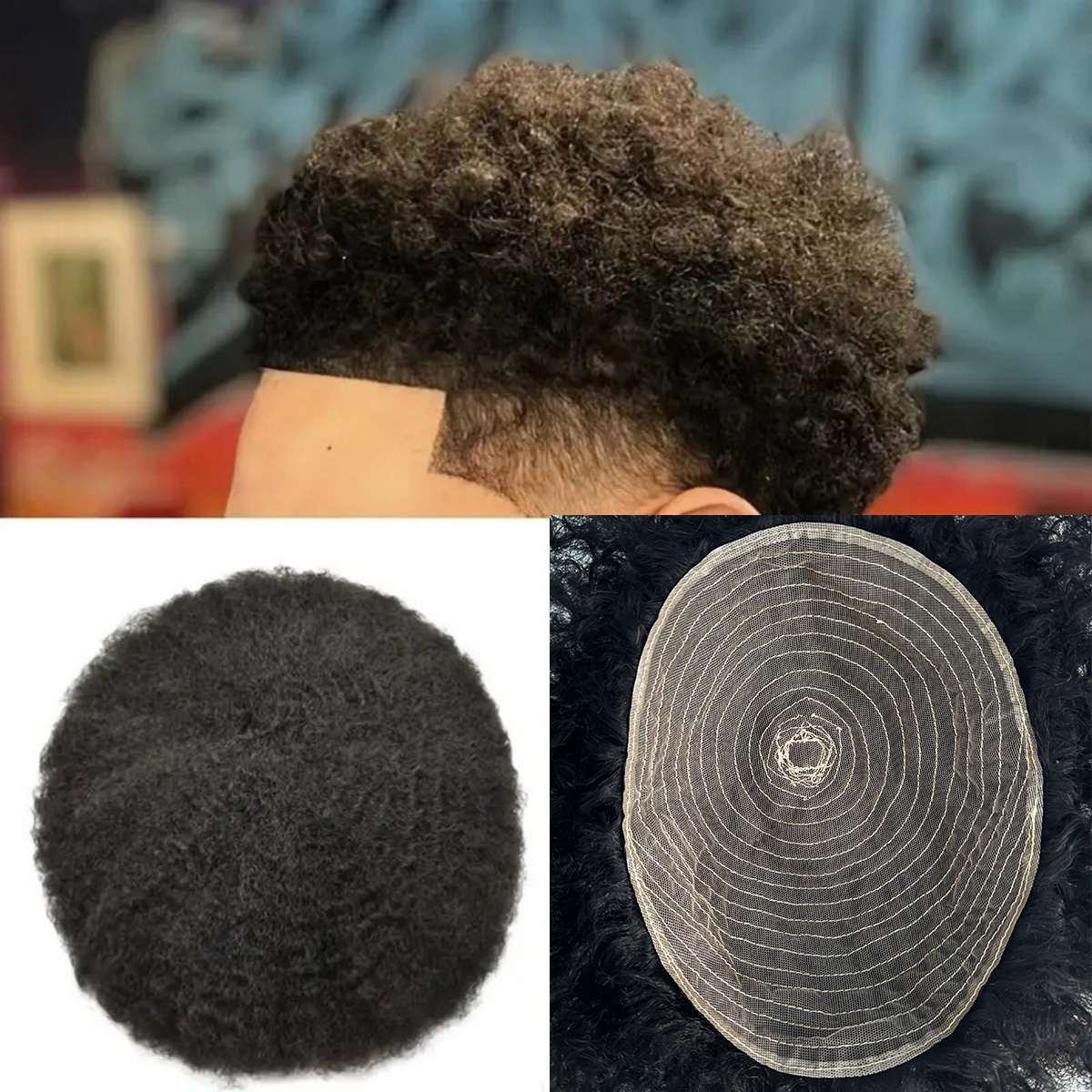Ethnic Fashion India - Parrucchino per capelli stile afro per